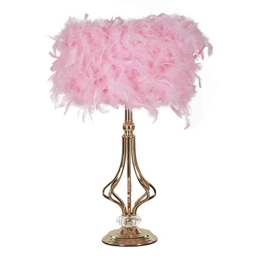 LAMPA STOŁOWA TARTY RÓŻOWA 25x54 cm